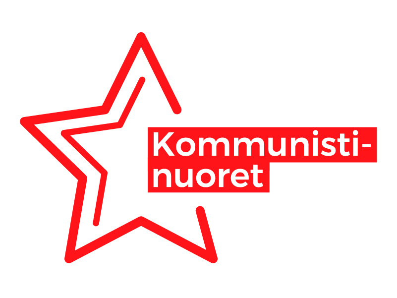 Kommunistinuorten logo valkoisella taustalla.